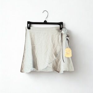 Elegant Light Sage Wrap Skirt